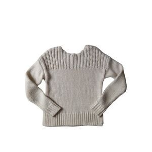 Universal Thread Ivory Chunky Knit Long Sleeve Boat Neck Sweater Women's Large